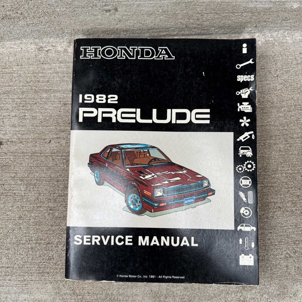 1982 Honda Prelude Service Manual Factory Repair Workshop Guide P/N 6169203